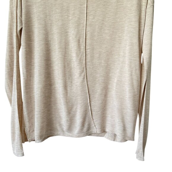 Vince Beige Long Sleeve Top Size S 100% Viscose Lightweight Casual Pullover - Picture 6 of 6